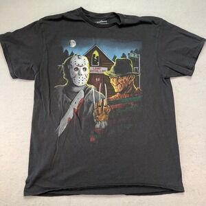 Nightmare on‎ Elm Street Freddy Krueger & Jason Voorhees Graphic T-Shirt Size L